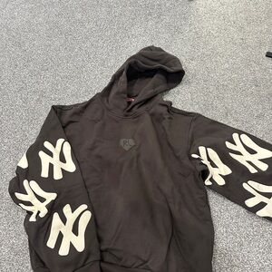 Women's Brown Hoodie with Cream Accents